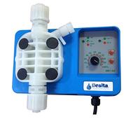 Pompa dosatrice elettromagnetica analogica a dosaggio costante con portata regolabile per dosaggio liquidi modello ME1-CA - 2 l/h @ 12 bar 230 Vac, testata PVDF con tenute viton