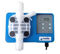 Pompa dosatrice elettromagnetica digitale a dosaggio proporzionale con portata regolabile per dosaggio liquidi modello ME1-I - 5 l/h @ 8 bar 230 Vac, testata PVDF con tenute viton