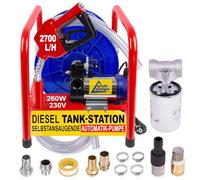 Pompa Easy Diesel Tank Station con avvolgitore per tubo flessibile a pressione pistola automatica per ugelli prefiltro e accessori per pompa diesel pompa olio combustibile pompa carburante