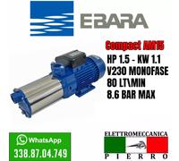 POMPA EBARA COMPACT AM15 HP1,5 V230 - ELETTROPOMPA multistadio super silenziata