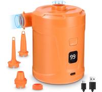 Pompa Elettrica,5200mAh Pompa Elettrica per Materasso Gonfiabile può essere rapida per Gonfiare e Sgonfiare,con 4 Ugelli D'aria, Adatto per Materassino Campeggio,Piscina Gonfiabile