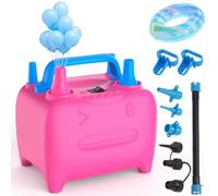 Pompa Elettrica,600W Pompa per palloncini con 6 ugelli d'aria,può essere rapida per Gonfiare e Sgonfiare,Pompa elettrica portatile per materasso gonfiabile,materassino campeggio,piscina gonfiabile