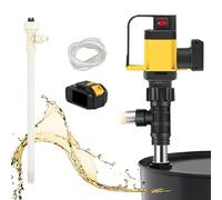 Pompa elettrica a cilindro, pompa di trasferimento senza fili da 750 W, funzionamento a batteria da 36 V, portata 10-130 l/min, altezza di sollevamento 7 m, pompa a tamburo dell'olio portatile per uso