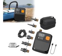 Pompa elettrica da 8000 mAh 25 PSI, 80 w 120L/Min ricaricabile Sup pompa ad aria, pompa ad aria portatile Sup, schermo touch a LED a doppio stadio gonfiaggio e sgonfiaggio, adatta per paddleboard