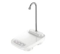 Pompa elettrica for erogatore d'acqua portatile automatica USB da tavolo, pompe for acqua con secchio e canna, pompa universale for bottiglie da bere WL(Silver)