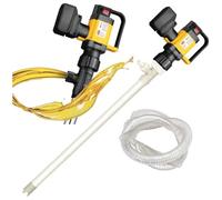Pompa elettrica for fusti di petrolio,pompa for fusti di carburante con grande aspirazione da 130 l/min,regolazione velocità,lunghezza del tubo 93 cm,velocità: 4000-12000 giri/min(Tetrafluoro alloy)