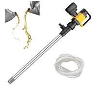 Pompa elettrica for fusti di petrolio,pompa for fusti di carburante con grande aspirazione da 130 l/min,regolazione velocità,lunghezza del tubo 93 cm,velocità: 4000-12000 giri/min(Aluminum pipe)