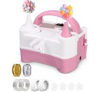 Pompa Elettrica Palloncini, Gonfia Palloncini Elettrico, Gonfiatore Palloncino, Pompa Per Palloncini Portatile con Doppio Ugello, 2 Modalità di Gonfiaggio, per Feste, Nozze,