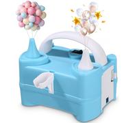 Pompa Elettrica Palloncini, Gonfia Palloncini Elettrico, Gonfiatore Palloncino, Pompa Per Palloncini Portatile con Doppio Ugello, 2 Modalità di Gonfiaggio, 400W, per Feste, Nozze, Compleanni
