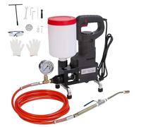 Pompa elettrica per fughe - Macchina per stuccatura ad alta pressione con manometro e kit di attrezzi, capacità 2 l, per riparazione di crepe in calcestruzzo e impermeabilizzazione delle pareti