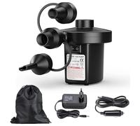 Pompa Elettrica, Pompa ad Aria Elettrica, Gonfiatore elettrico rapido, Pompa d'Aria con 3 ugelli d'aria, per campeggio all'aperto, tappeti gonfiabili, gonfiaggio e sgonfiaggio di piscine