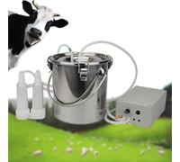 Pompa Elettrica per Mucche Pecore da 5 Litri, Mungitrice per Mucche Portatile A Pulsazioni in Acciaio Inossidabile, Macchina per Il Latte di Mucca da Fattoria E per Uso Domestico, A-Sheep