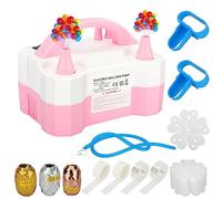 Pompa Elettrica per Palloncini, Gonfiatore Palloncino, Gonfia Palloncini Elettrico, Pompa Per Palloncini Portatile con Doppio Ugello, 2 Modalità di Gonfiaggio, 600W, per Feste, Compleanni, Nozze