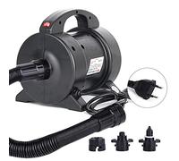Pompa elettrica, portatile, 1600 W, pompa elettrica, gonfiaggio rapido, pompa ad aria elettrica, gonfiatore con 2 ugelli per letto ad aria