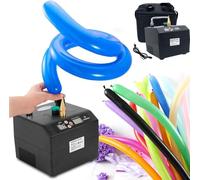 Pompa elettrica portatile per gonfiare palloncini con timer digitale e contatore, design silenzioso per torcere palloncini