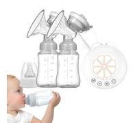 Pompa elettrica portatile per infermiere, ricaricabile Breast Milk, 2,56 x 7,28 x 3,15 pollici, 2 bottiglie incluse, Breastfeeding Supplies, Multiple Mode Low-Noise Breast Pump for Moms
