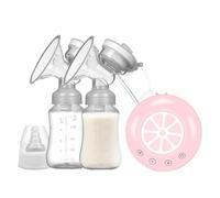 Pompa elettrica portatile per infermiere, ricaricabile Breast Milk, 2,56 x 7,28 x 3,15 pollici, 2 bottiglie incluse, Breastfeeding Supplies, Multiple Mode Low-Noise Breast Pump for Moms