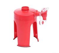 Pompa erogatore di acqua, rubinetto manuale portatile per bottiglie di plastica standard per bibite gassate e acqua frizzante, rosso, uso domestico ufficio feste