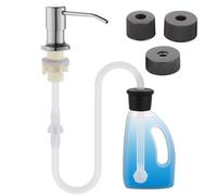 Pompa erogatore di sapone per lavabo, struttura in acciaio 304, superficie antiruggine, testa pompa facile da premere, design a tubo lungo, distributore di sapone di ricambio per lavello della