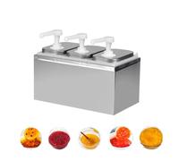 Pompa erogatrice for salsa da 2 litri, pompa erogatrice for condimenti in acciaio inossidabile, testa della pompa anti-intasamento e anti-goccia(3Jar(6L),10cc,Large hole)