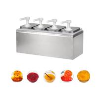Pompa erogatrice for salsa da 2 litri, pompa erogatrice for condimenti in acciaio inossidabile, testa della pompa anti-intasamento e anti-goccia(4Jar(8L),15cc,Large hole)