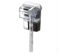 Pompa filtro a cascata esterna USB per acquario con portata regolabile, alloggiamento trasparente per una facile osservazione della qualità dell'acqua, adatta per acquari in vetro da 3-5 mm, filtro ad