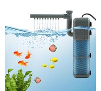 Pompa filtro per acquario, 800 l/h, filtro interno per acquario con aerazione e pioggia, flusso d'acqua regolabile da 9 W, pompa silenziosa per acquari fino a 200 litri