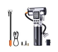 Pompa for pneumatici for auto 6 in 1 con luce LED, compressore d'aria for gonfiaggio pneumatici, strumento di fuga con martello di sicurezza e taglierino for cintura di sicurezza(ST-5529)