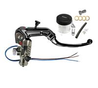 Pompa Freno Accossato Omologata ABE 61454 PRS 19x17-18-19 Con Leva Snodata e Kit Vaschetta Olio Per Manubri da 1 pollice compatibile con BMW R18 RH18 dal 2020 al 2020 (CC 1800)