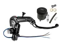 Pompa Freno Accossato Omologata ABE 61454 PRS 19x17-18-19 Con Leva Snodata Nera e Kit Vaschetta Olio Inclusa compatibile con KAWASAKI NINJA H2 PERFORMANCE TOURER ZXT02P Dal 2022 Al 2024 (CC 1000)