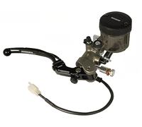 Pompa freno Accossato radiale anteriore 19X18 in alluminio anodizzata naturale per Kawasaki Ninja ZX-12R dal 2000 al 2006 (CC 1200)