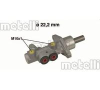 Pompa freno Alluminio 05-0492 METELLI per VW SEAT