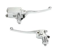 Pompa Freno Anteriore Per Moto Da 1" 25 Mm, Leva Idraulica Leva Freno Frizione(Chrome)