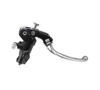 Pompa Freno Forgiata 19X17-18-19 Con Corpo Pompa Anodizato Nero, Leva Snodata Lunga Argento (Pomello+Leva) per KTM 990 Supermoto dal 2005 al 2008, CC 950