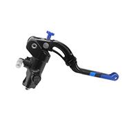Pompa Freno Forgiata 19X18 Con Corpo Pompa Anodizzato Nero, Leva Revolution Lunga Blu(Pomello+Inserto) per MV Agusta dal 2013 al 2020, CC 800
