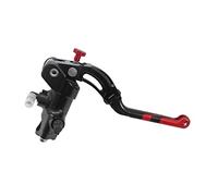 Pompa Freno Forgiata 19X18 Con Corpo Pompa Anodizzato Nero, Leva Revolution Lunga Rosso(Pomello+Inserto) per MV Agusta F3 675 dal 2011 al 2022, CC 675