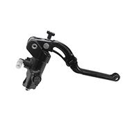 Pompa Freno Forgiata 19X19 Con Corpo Pompa Anodizzato Nero, Leva Revolution Lunga Nera(Pomello+Inserto) per MV Agusta Brutale 1078 RR dal 2008 al 2022, CC 1078