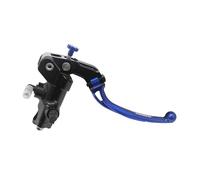 Pompa Freno Forgiata 19X19 Con Corpo Pompa Anodizzato Nero, Leva Snodata Lunga Blu (Pomello+Leva) per Kawasaki Z 1000 ABS dal 2014 al 2016, CC 1000