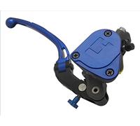 Pompa Freno Forgiata 19X19 Con Vaschetta Integrata,Leva Snodata Lunga Blu (Pomello+Leva) per Ducati SuperSport 950 dal 2021 al 2022, CC 950