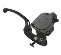 Pompa Freno Forgiata 19X19 Con Vaschetta Integrata,Leva Snodata Lunga Nera (Pomello+Leva) per Yamaha V-Max dal 2009 al 2016, CC 1700