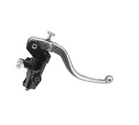 Pompa Freno - Lavorata CNC - 16X16 Con Corpo Pompa Anodizzato, Leva Fissa Corta Argento (Pomello+Leva) per KTM SMR (CC 450) 2021-2024