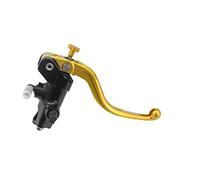 Pompa Freno - Lavorata CNC - 16X16 Con Corpo Pompa Anodizzato, Leva Fissa Corta Oro (Pomello+Leva) per Aprilia Dorsoduro 900 dal 2017 al 2018, CC 900