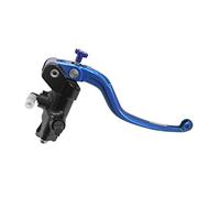 Pompa Freno - Lavorata CNC - 16X16 Con Corpo Pompa Anodizzato, Leva Fissa Lunga Blu (Pomello+Leva) per KTM TC (CC 300) 2T 2023-2025