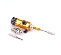 Pompa Freno Posteriore Moto Sistema di asta del cilindro principale della frizione del freno idraulico per motocicletta Pompa a pedale di trasferimento efficiente regolabile Pompa freno(Gold)