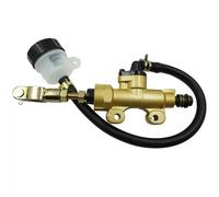 Pompa Freno Posteriore Pompa universale per moto, pompa freno posteriore, pompa idraulica a pedale, cilindro principale dell'olio, rimontaggio Pompa Freno Idraulica Per Motocicletta(Gold)