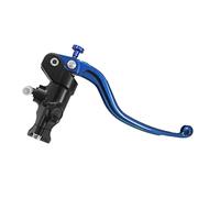 Pompa Freno Radiale 19X17-18-19 Forgiata Con Corpo Pompa Anodizzato Nero, Leva Fissa Lunga Blu (Pomello+Leva) per MV Agusta Brutale 800 dal 2012 al 2022, CC 800