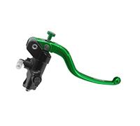 Pompa Freno Radiale 19X17-18-19 Forgiata Con Corpo Pompa Anodizzato Nero, Leva Fissa Lunga Verde (Pomello+Leva) per MV Agusta Brutale 989 R dal 2008 al 2008, CC 989