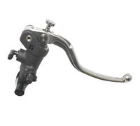 Pompa Freno Radiale Accossato 19x20 Con Leva Fissa Argento, Per Manubri Diametro 25,4 mm compatibile con HARLEY DAVIDSON ROAD GLIDE SPECIAL FLTRXS dal 2018 al 2023 (CC 1870)