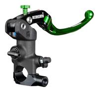 Pompa Freno Radiale Accossato 19x20 Con Leva Snodata Verde, Per Manubri Diametro 25,4 mm compatibile con HARLEY DAVIDSON ROAD GLIDE CVO FLTRXSE del 2022 (CC 1917)