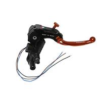 Pompa Freno Ready To Brake 16X16 Lavorata CNC Con Leva Snodata Lunga Arancio Con Supporto Specchietto M10 per Ducati Scrambler Mach 2.0 dal 2018 al 2018, CC 800